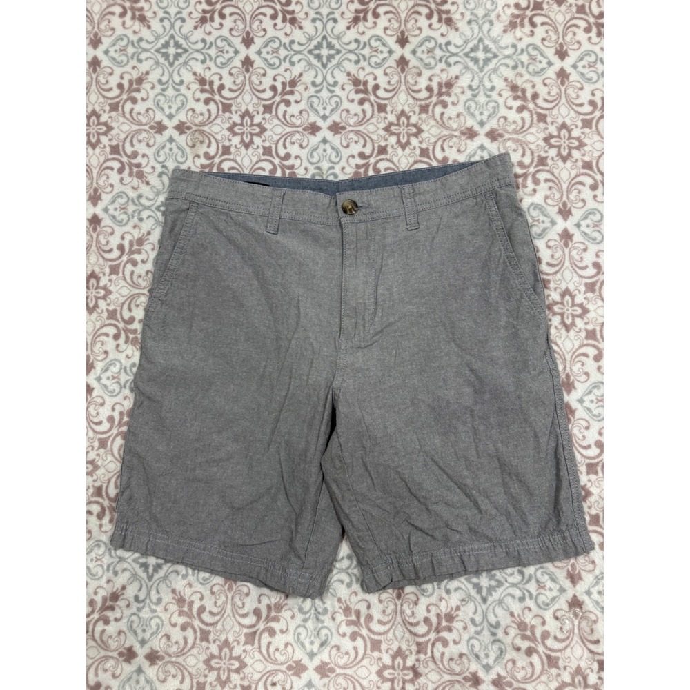 14th & Union Mens Slim Fit Gray Cotton Flat Front Shorts Size 33